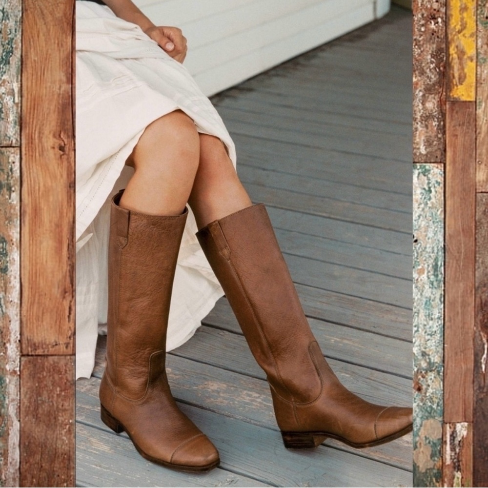 Christy Dawn Brown Heeled Boots